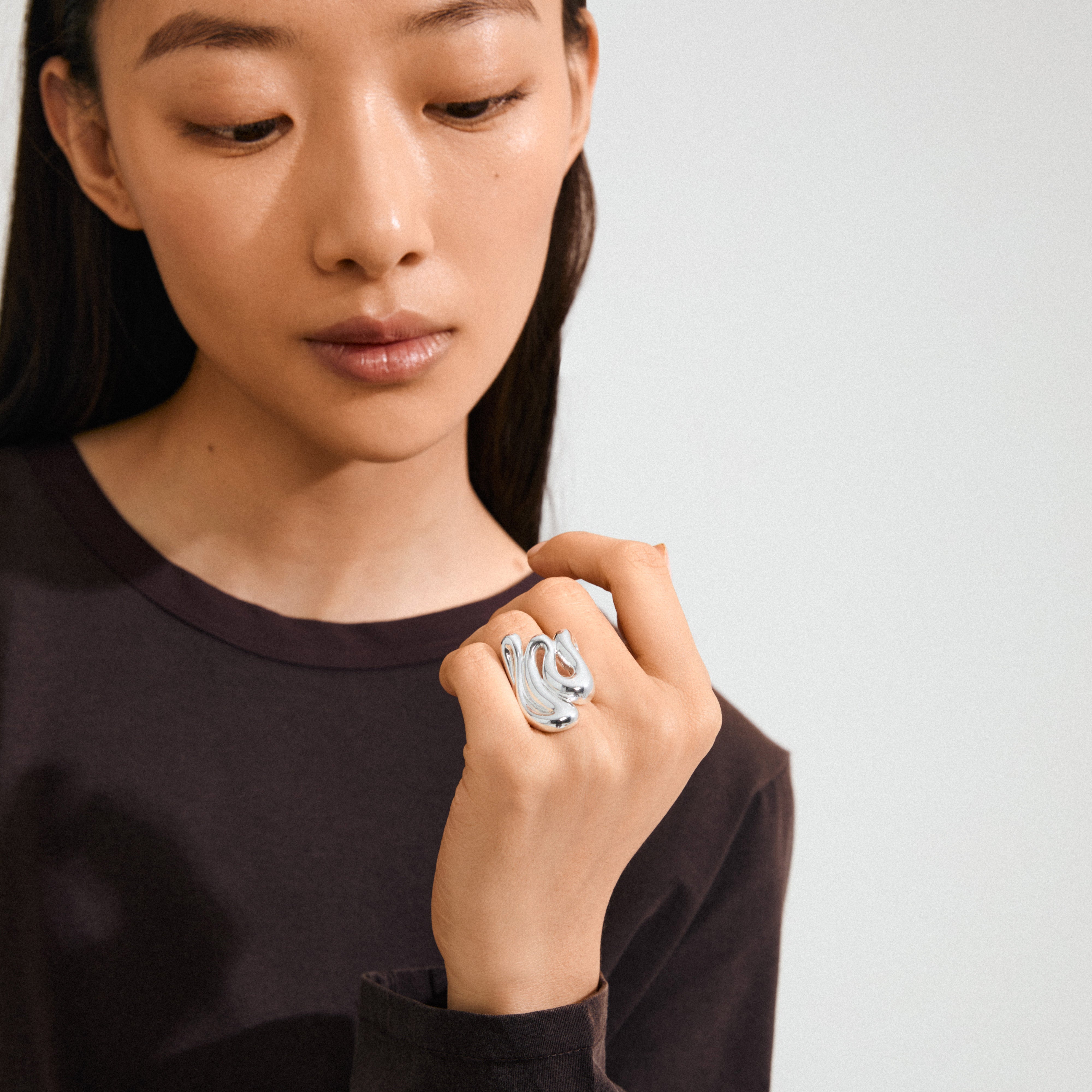 pilgrim-adriel-ring-chunky-versilbert image 2