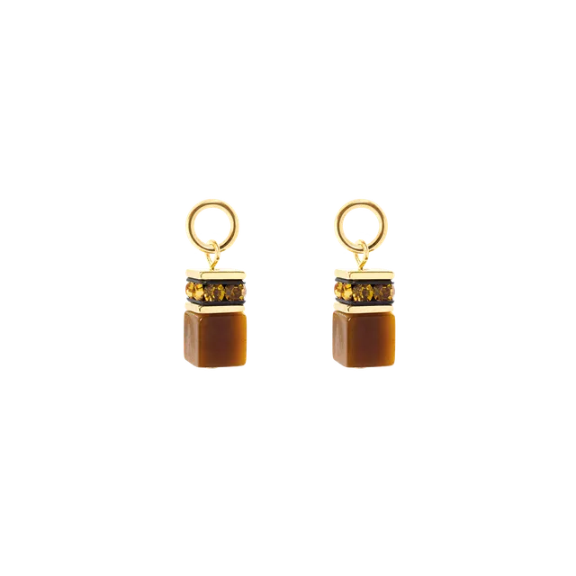 coeur-de-lion-ear-me-up-charm-geocube-gold-braun image 1