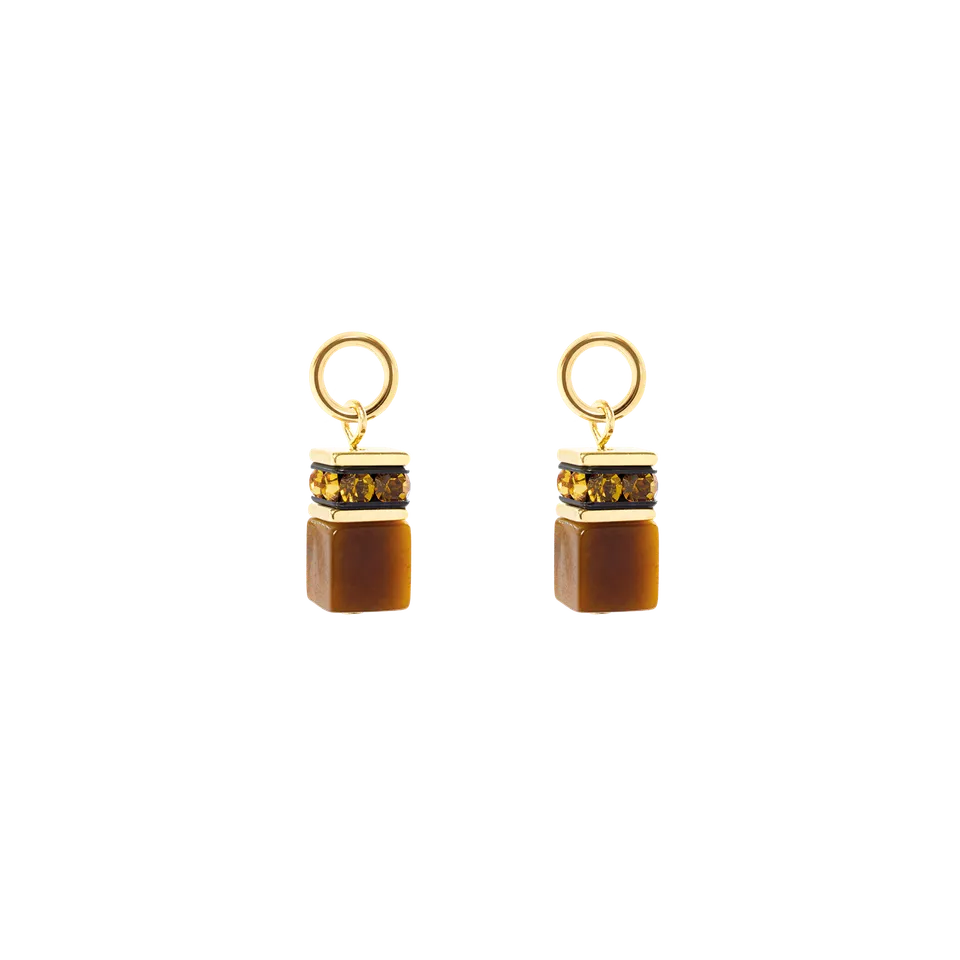 coeur-de-lion-ear-me-up-charm-geocube-gold-braun image 1