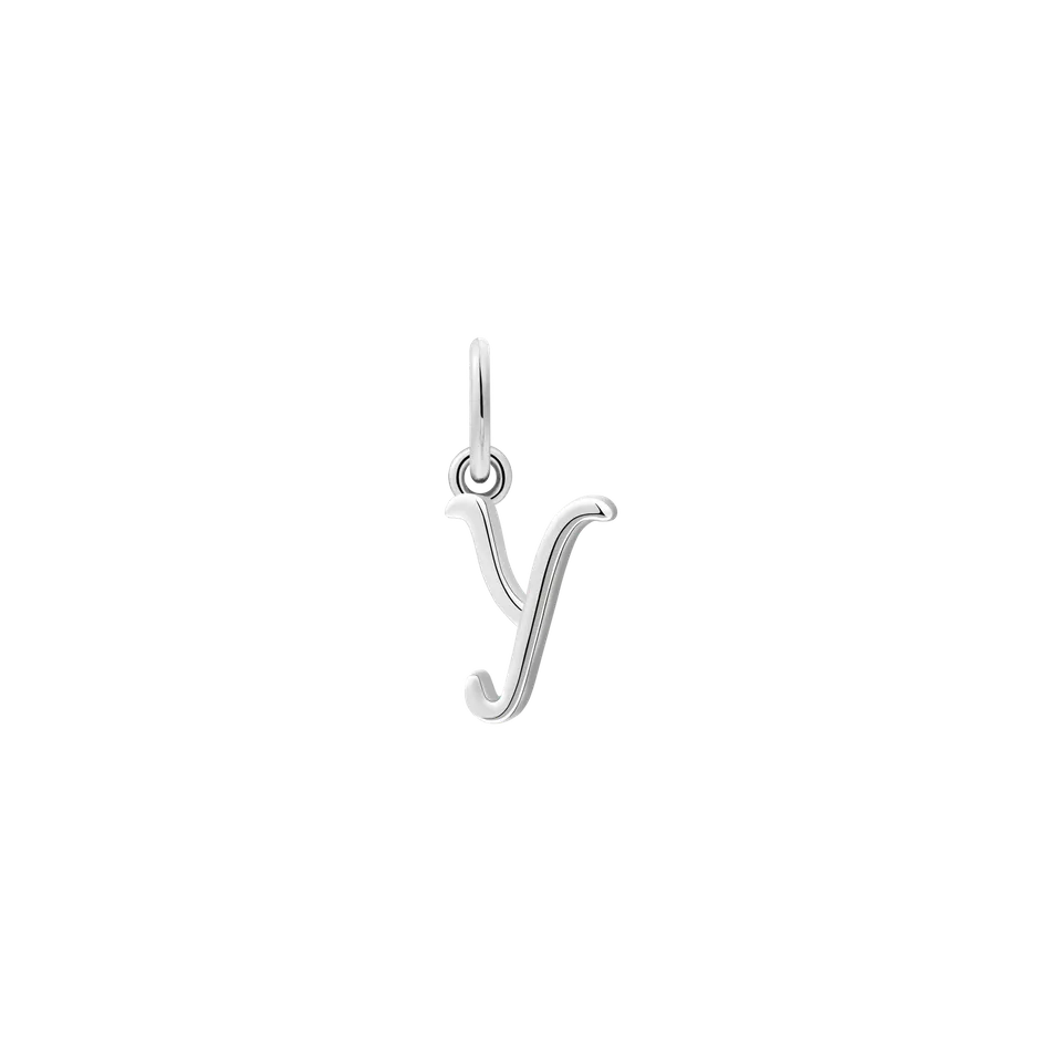 xenox-y-letter-italic-charm-925-sterlingsilber-rhodiniert-xs10452w-y image 1