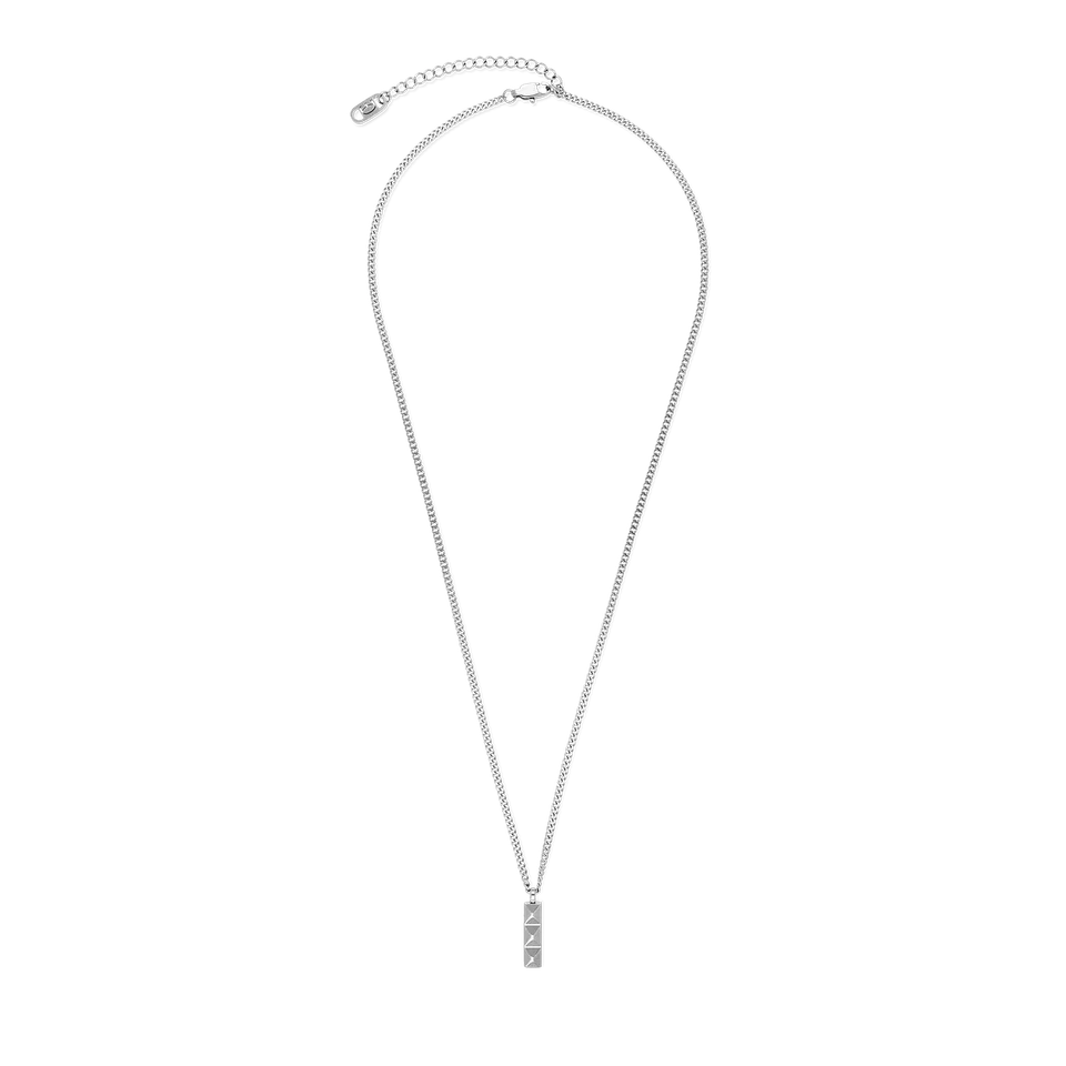 coeur-de-lion-halskette-spikes-trio-bar-silber-edelstahl image 1