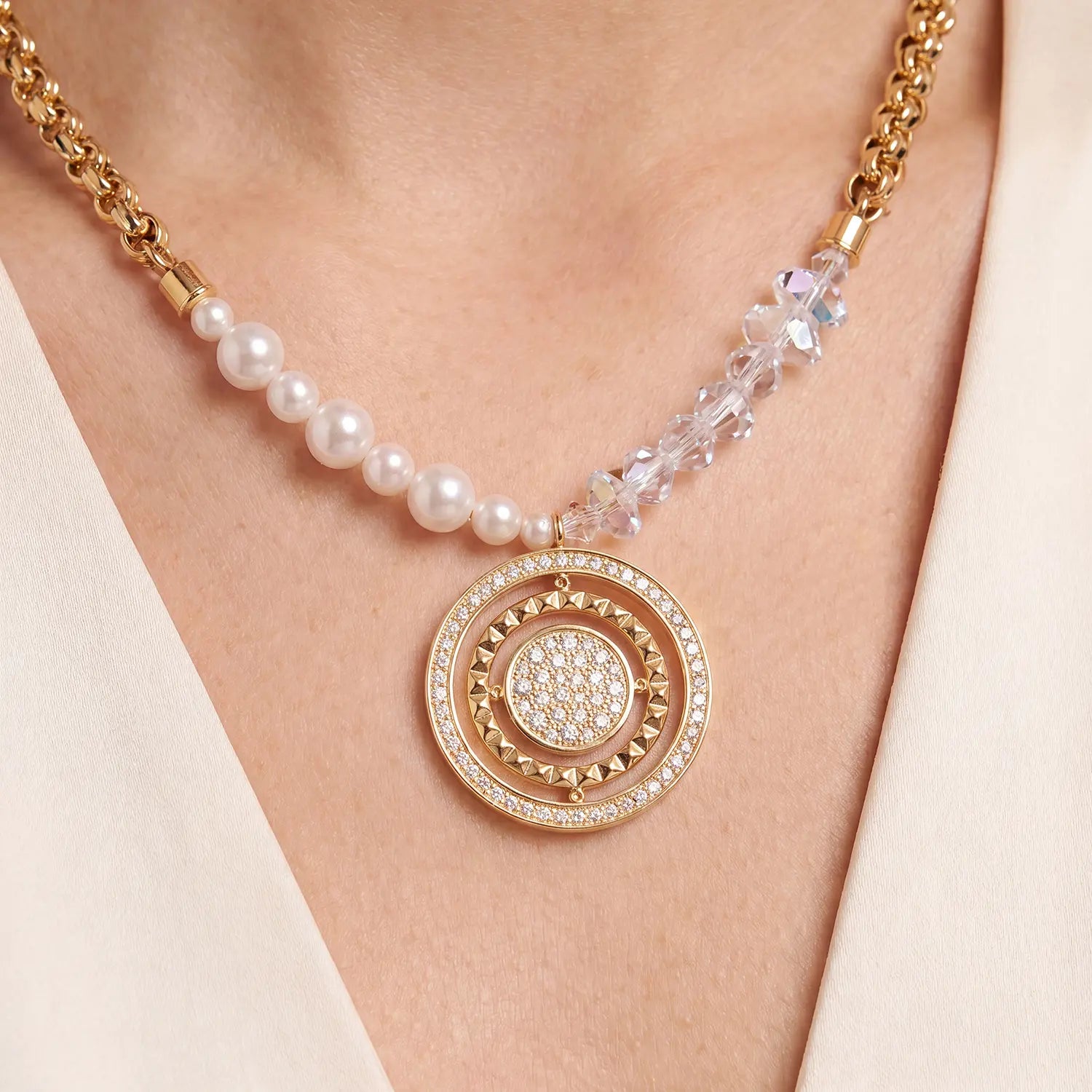 coeur-de-lion-halskette-amulett-fusion-sparkle-gold-35-mm-anh-nger-wei image 3