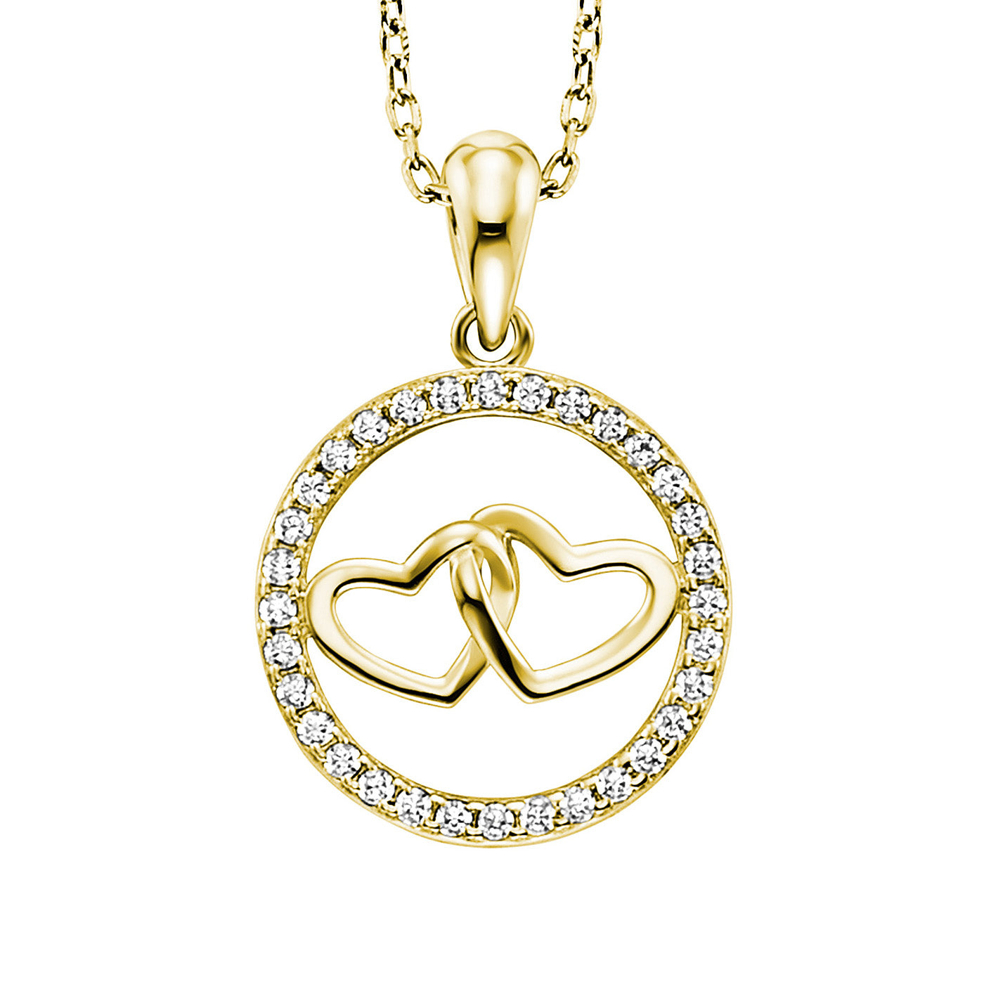 julie-julsen-2-hearts-kette-mit-anh-nger-silber-vergoldet-mit-32-zirkonia image 3
