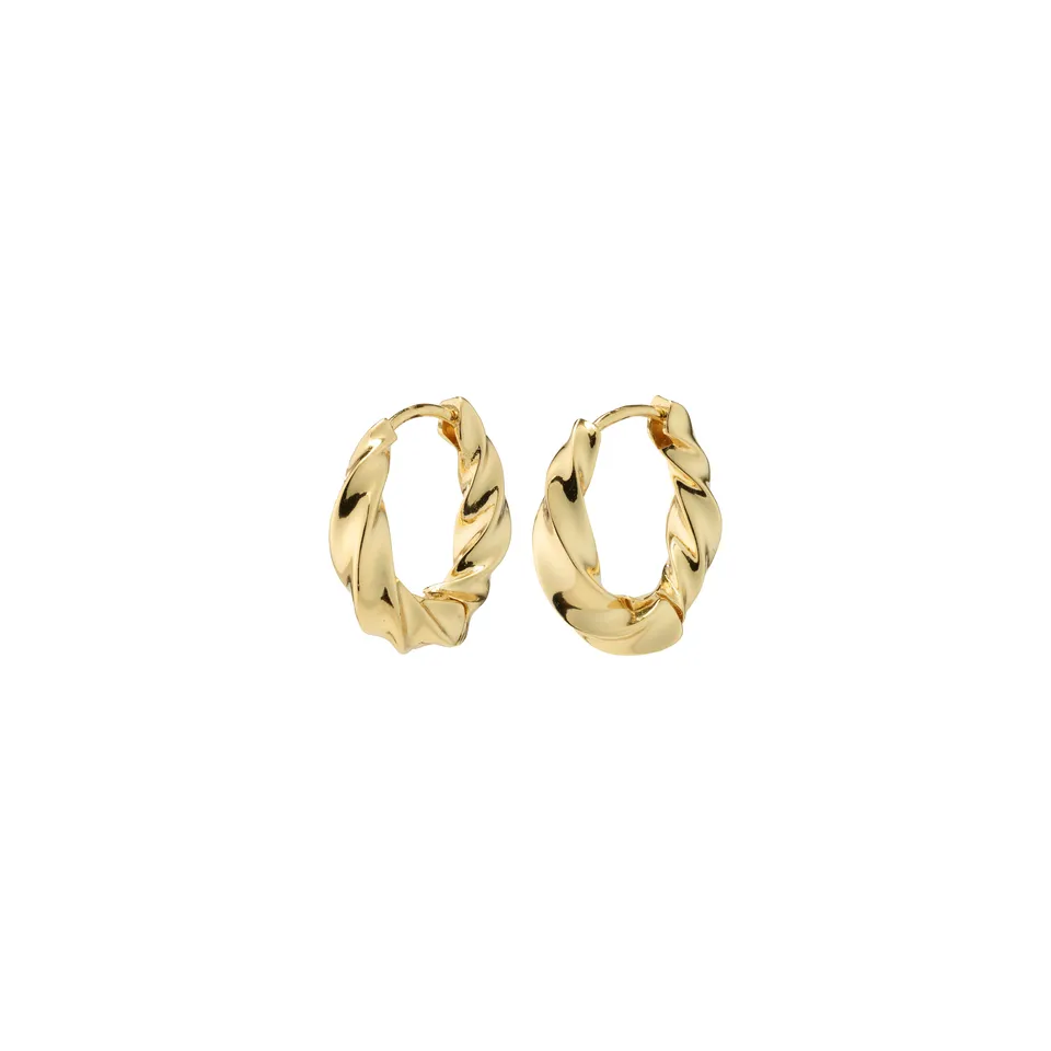 pilgrim-taffy-creolen-medium-gold-plated-swirl-hoops image 1