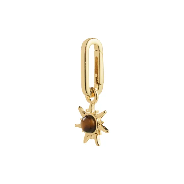 pilgrim-charm-anh-nger-bright-stern-sonne-goldplattiert-tigerauge image 1