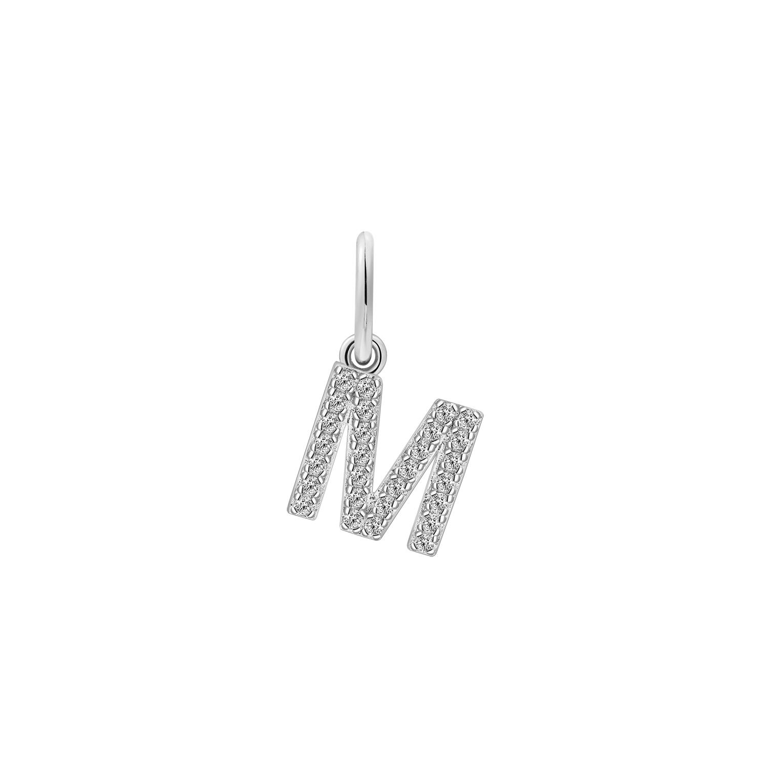 xenox-m-letter-charm-anh-nger-925-sterlingsilber-18k-vergoldet-mit-zirkonia image 2