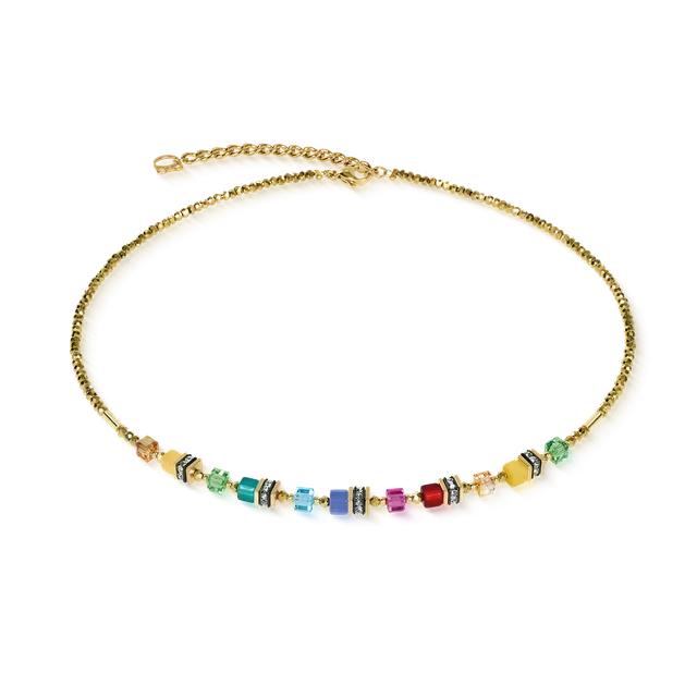coeur-de-lion-geocube-mini-cubes-halskette-multicolor-rainbow-gold image 1