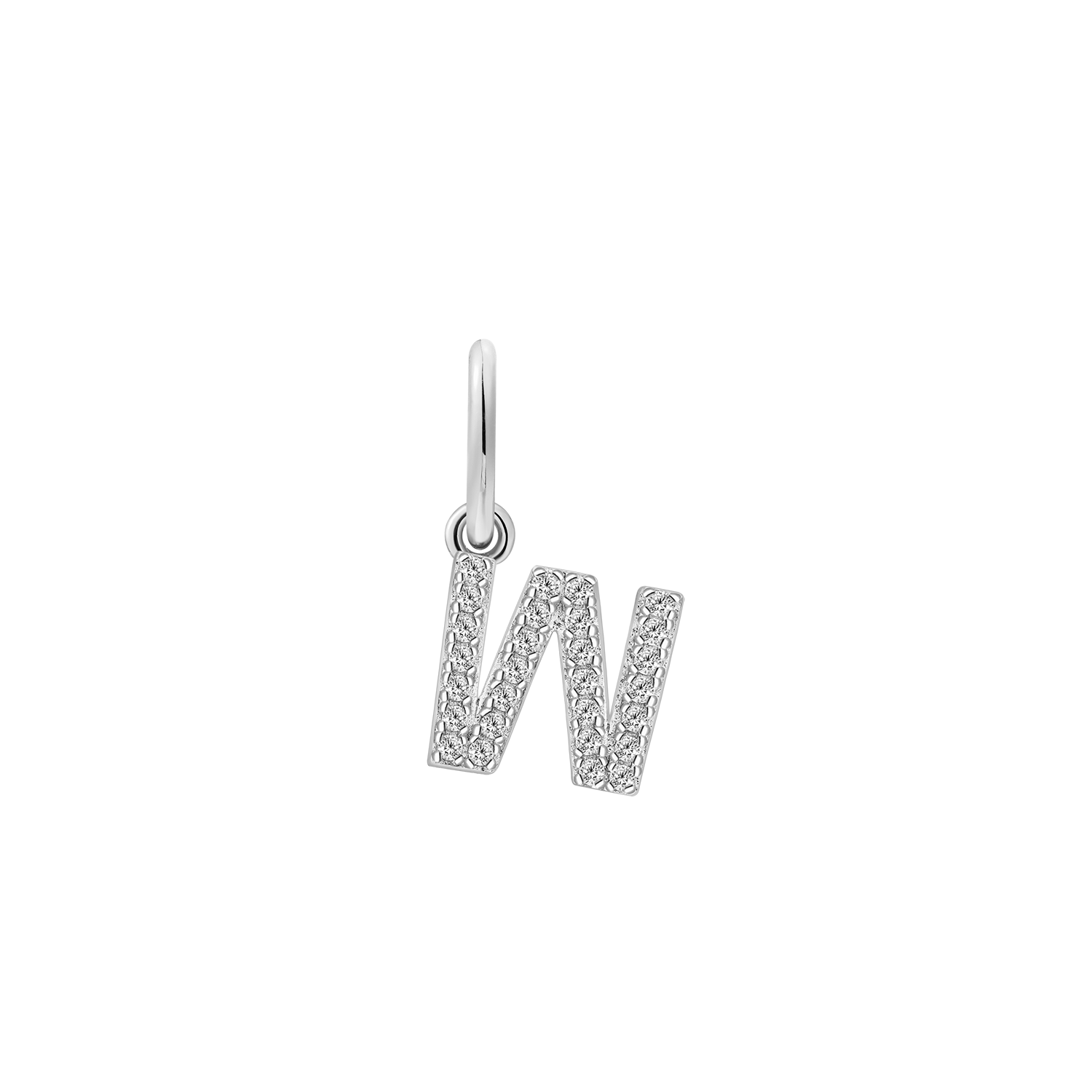 xenox-w-letter-charm-w-925-sterlingsilber-18k-vergoldet-mit-zirkonia image 2