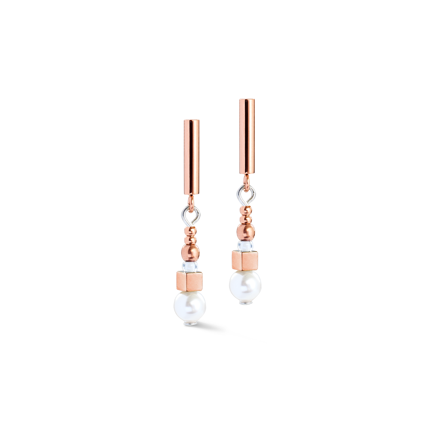 coeur-de-lion-shimmering-princess-pearls-ohrringe-ros-gold-wei-3-3-cm image 2