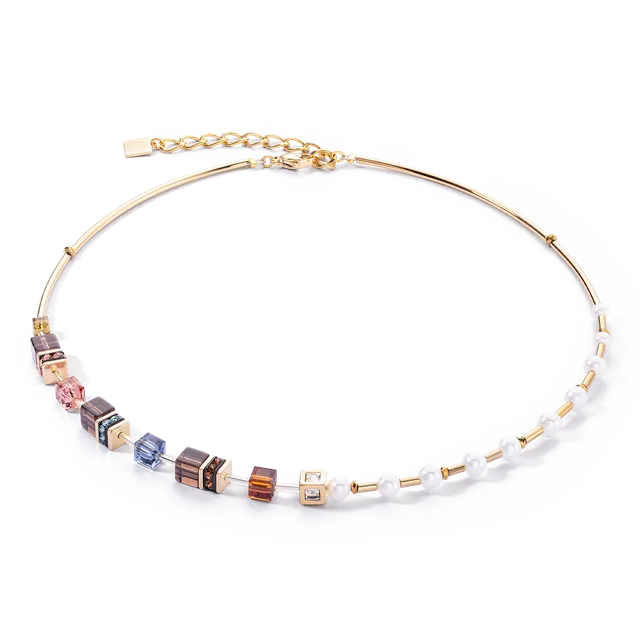 coeur-de-lion-geocube-fusion-precious-pearl-mix-halskette-gold-autumn image 1