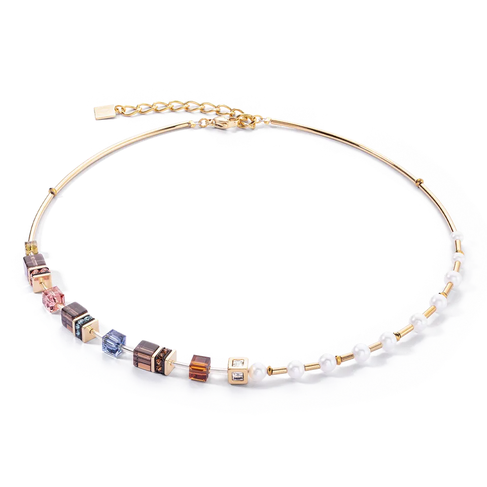 coeur-de-lion-geocube-fusion-precious-pearl-mix-halskette-gold-autumn image 1