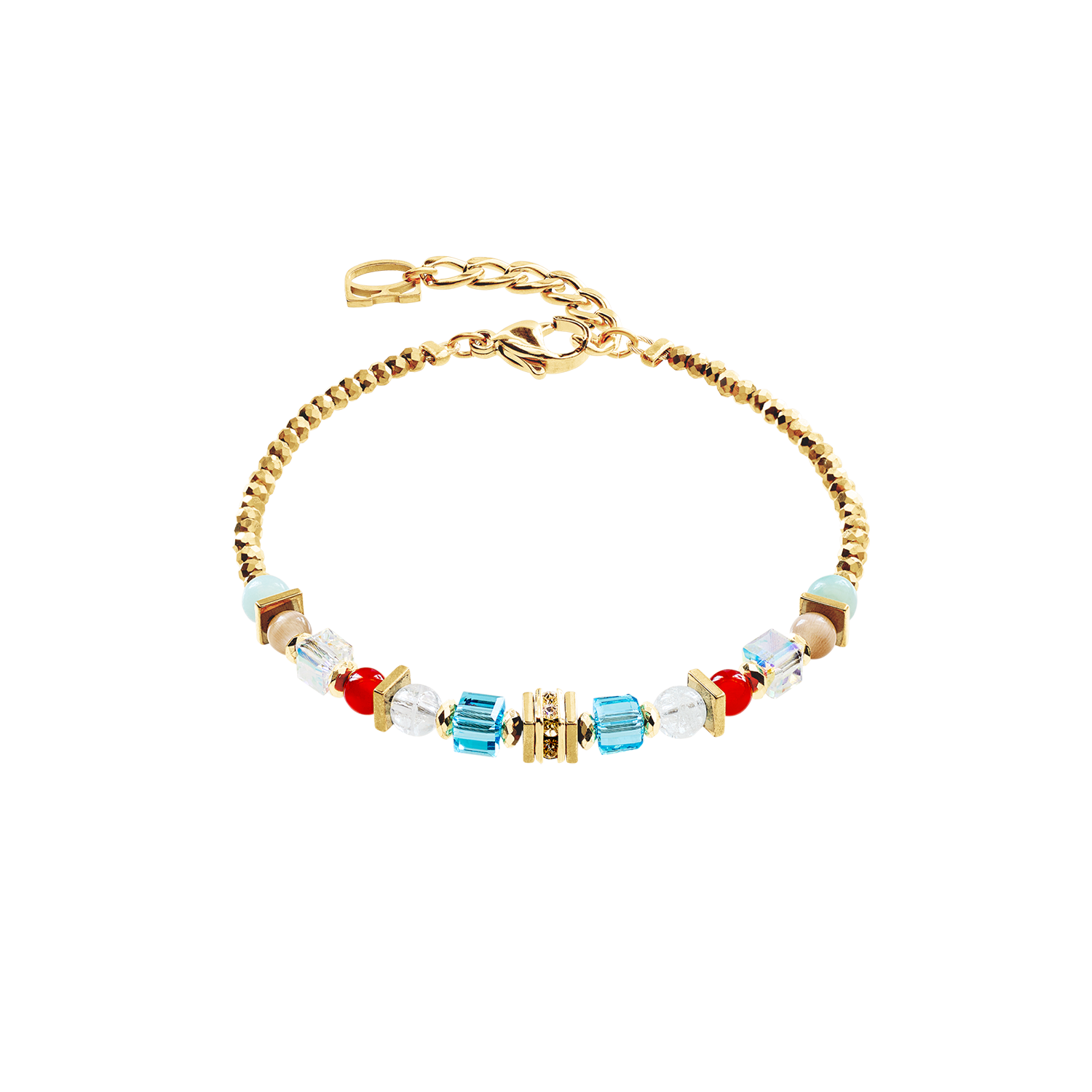 coeur-de-lion-shape-mix-nexus-armband-gold-multicolor image 1