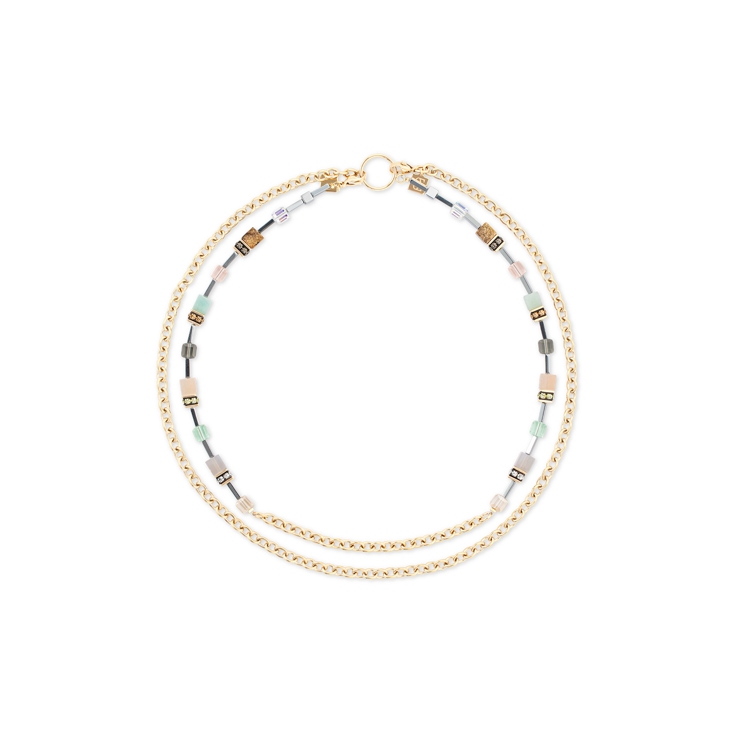 coeur-de-lion-halskette-geocube-iconic-boho-gold-multicolor-multi-wear image 1