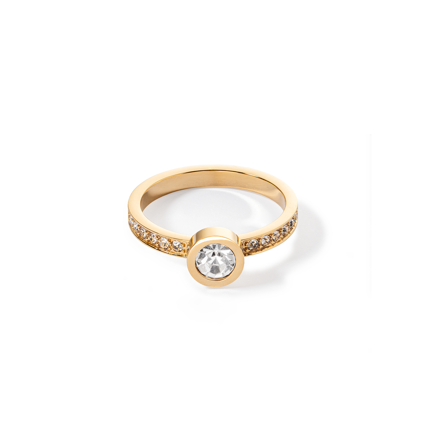 coeur-de-lion-sparkling-dots-ring-gold-kristall image 1
