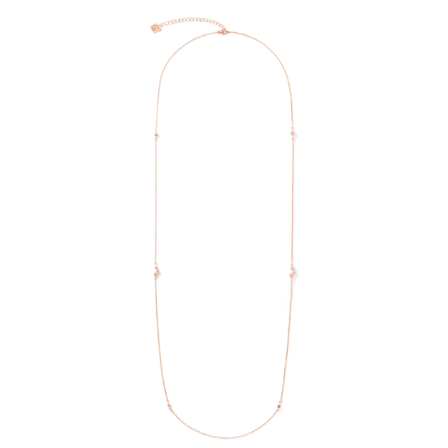 coeur-de-lion-halskette-dancing-geocube-small-chain-long-edelstahl-ros-gold image 1