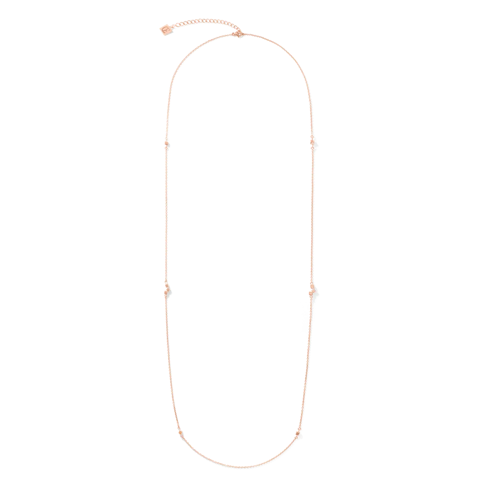 coeur-de-lion-halskette-dancing-geocube-small-chain-long-edelstahl-ros-gold image 1
