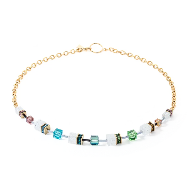 coeur-de-lion-geocube-iconic-precious-chain-halskette-gold-multicolor image 1