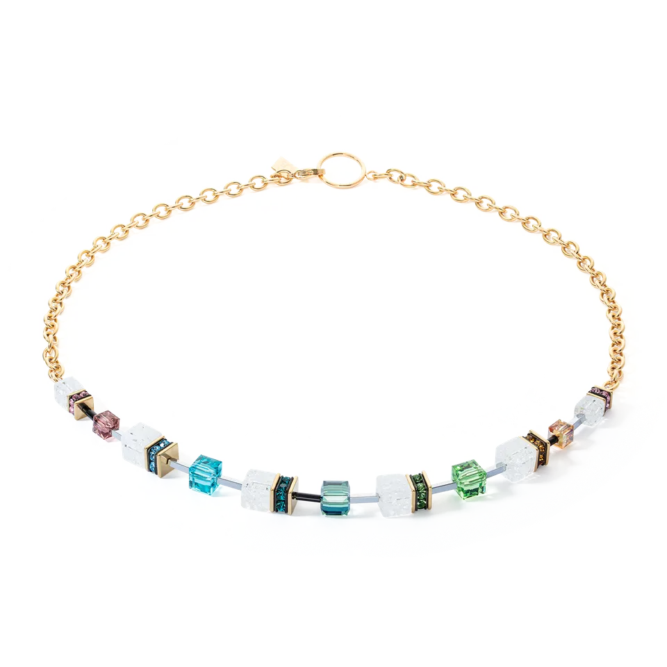 coeur-de-lion-geocube-iconic-precious-chain-halskette-gold-multicolor image 1