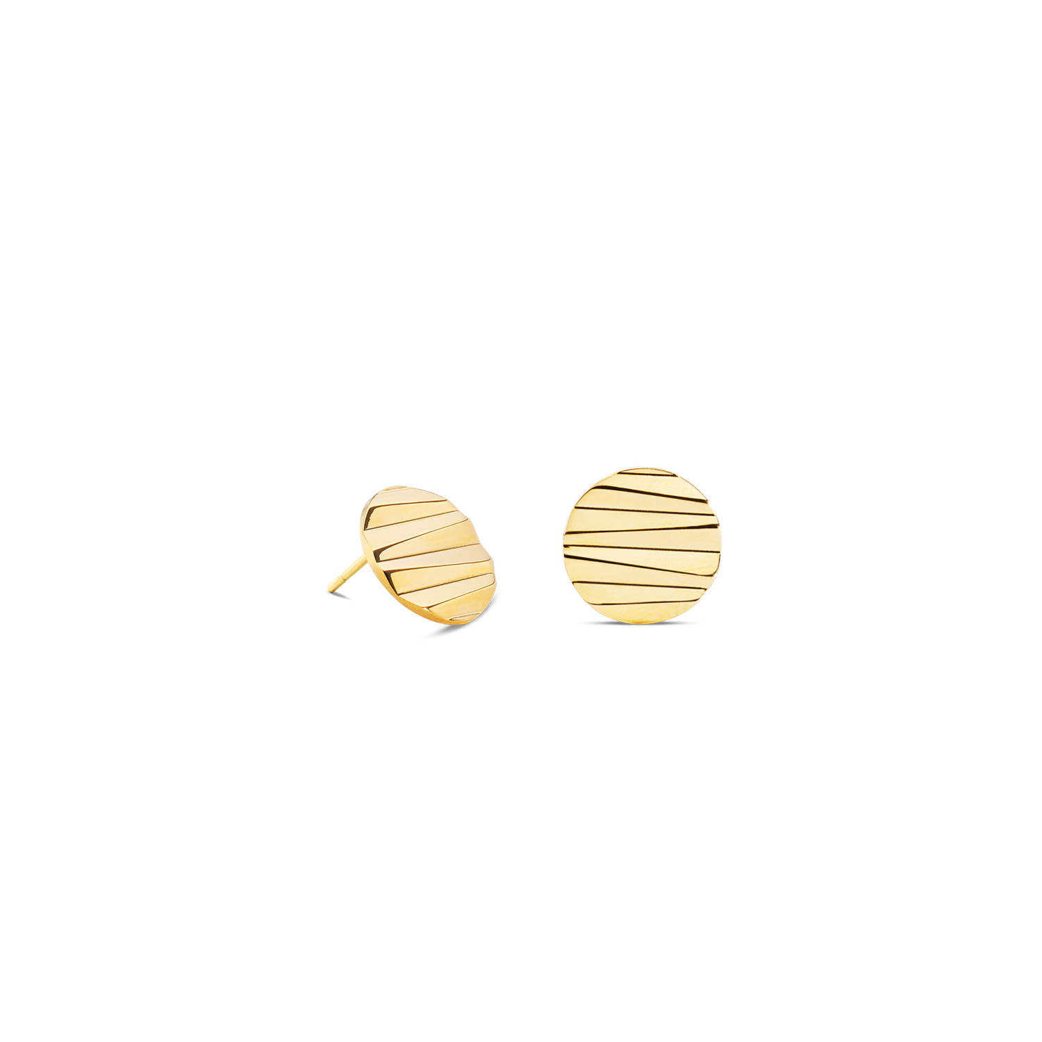 coeur-de-lion-iconic-collection-ohrstecker-round-wave-gold-1-3-cm image 1
