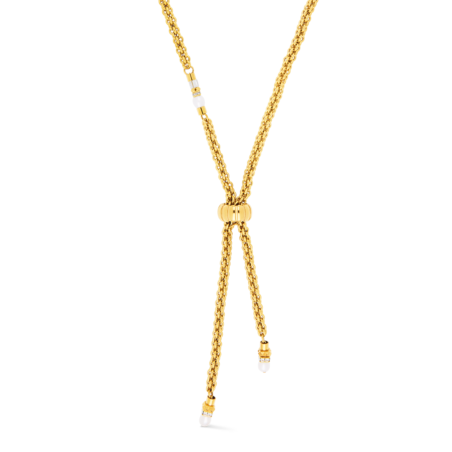 coeur-de-lion-structure-y-halskette-gold-52-cm-mit-perle image 2