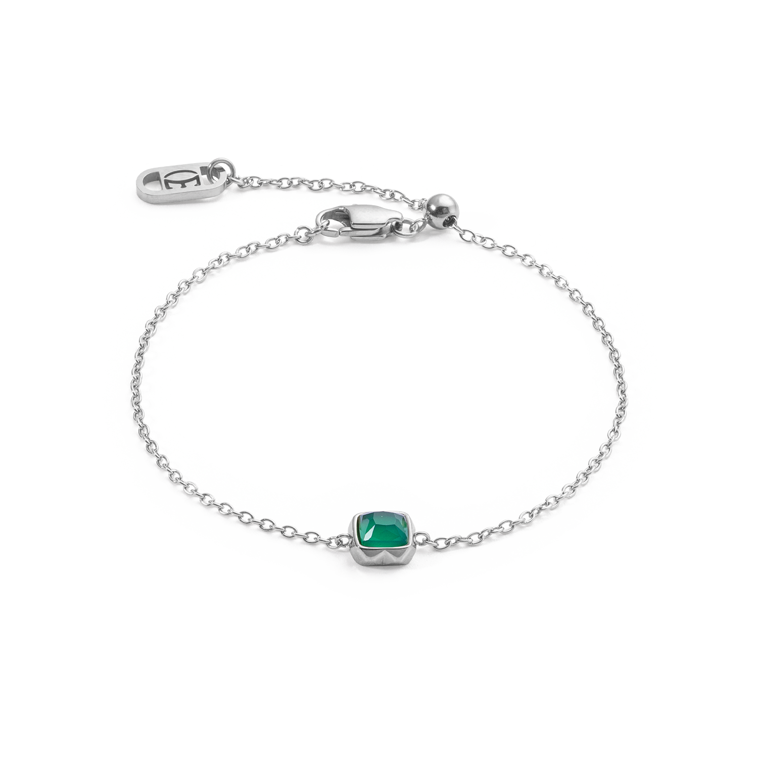 coeur-de-lion-birthstone-mai-armband-gr-ner-achat-silber image 1
