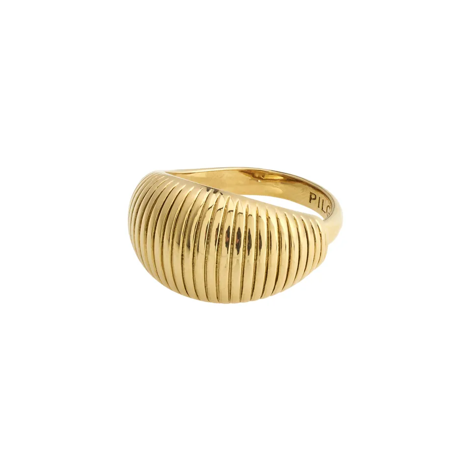 pilgrim-xena-ring-goldplattiert-mit-rillen-struktur image 1