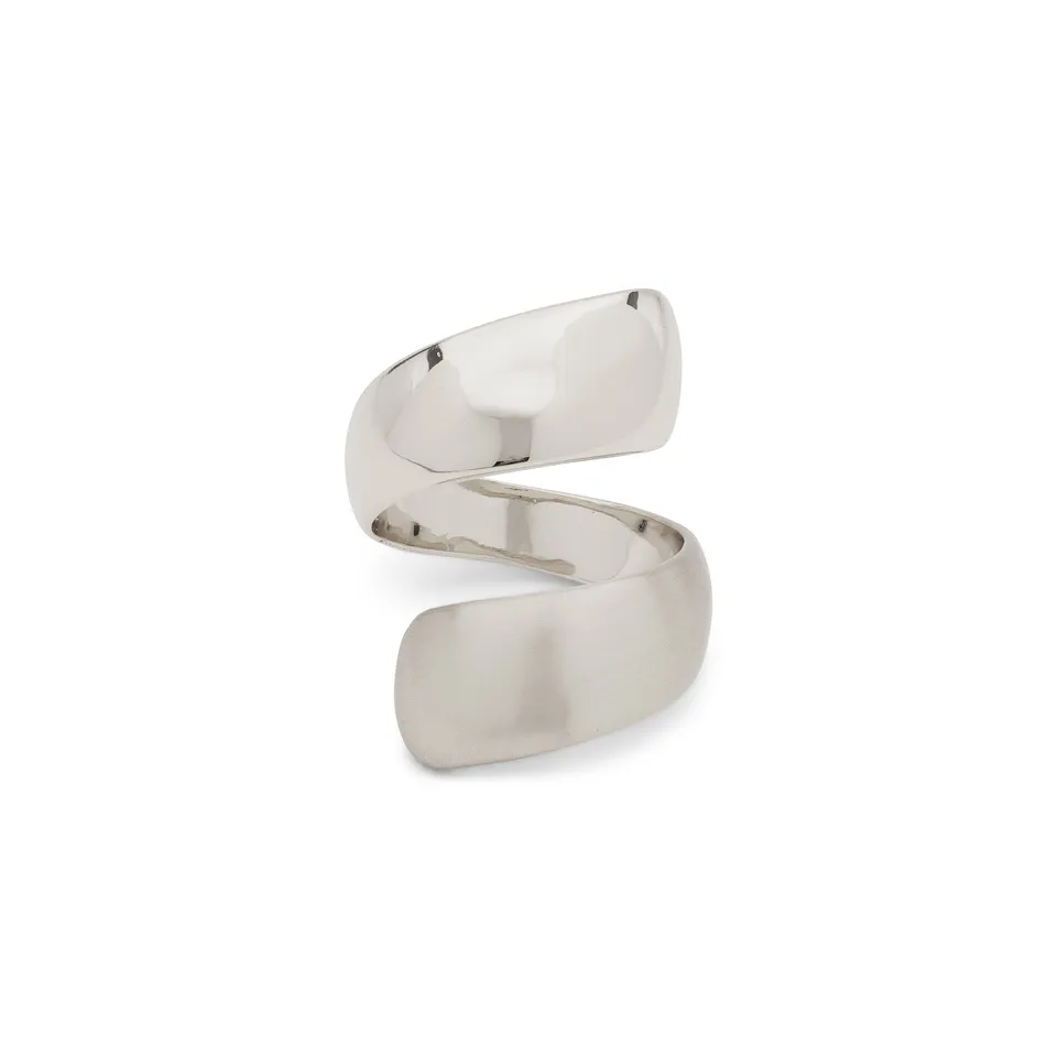 pilgrim-alma-ring-versilbert-wickelring-gr-enverstellbar-matt-gl-nzend image 1