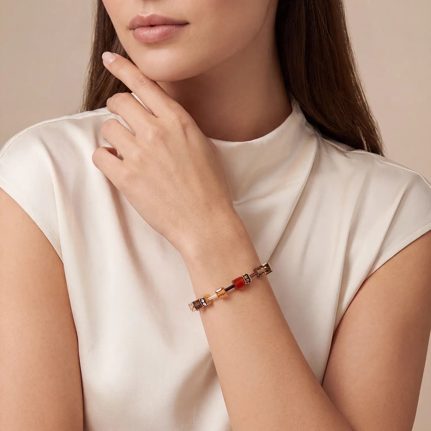 coeur-de-lion-geocube-iconic-precious-armband-amber-glow image 4