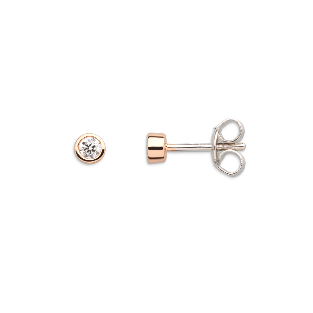 xenox-zarge-ohrringe-xs3514r-925-sterlingsilber-ros-vergoldet-mit-zirkonia image 1