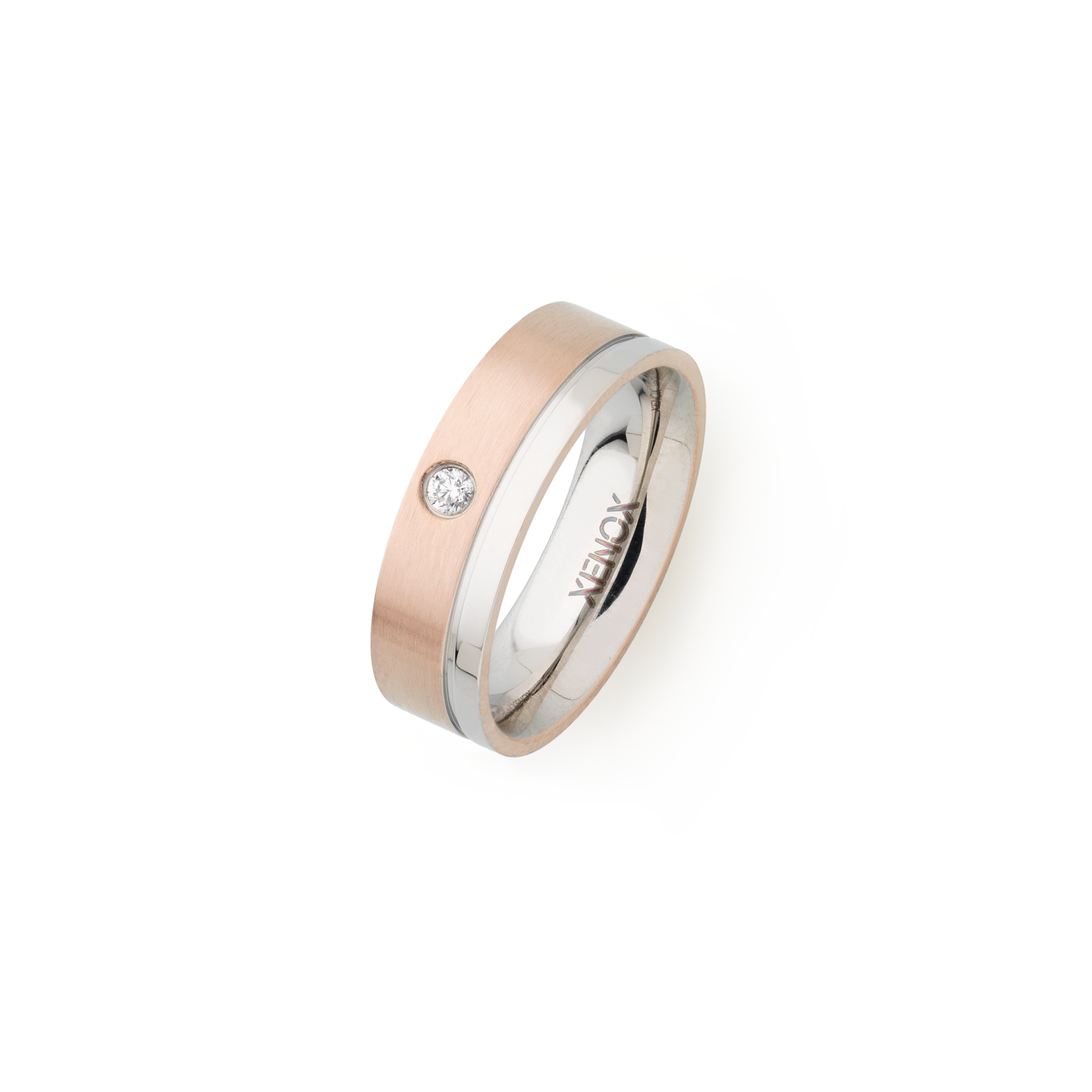 xenox-partnerring-x2109-edelstahl-mit-zirkonia-stein image 1