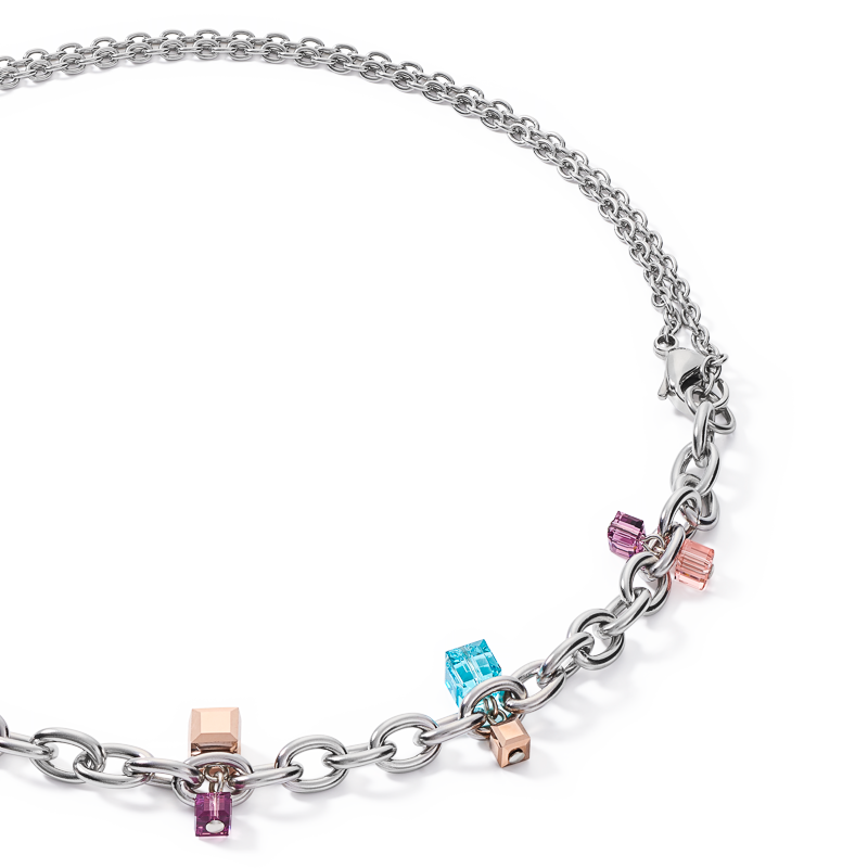 coeur-de-lion-halskette-casual-chunky-chain-silber-multicolor-art-nouveau image 2
