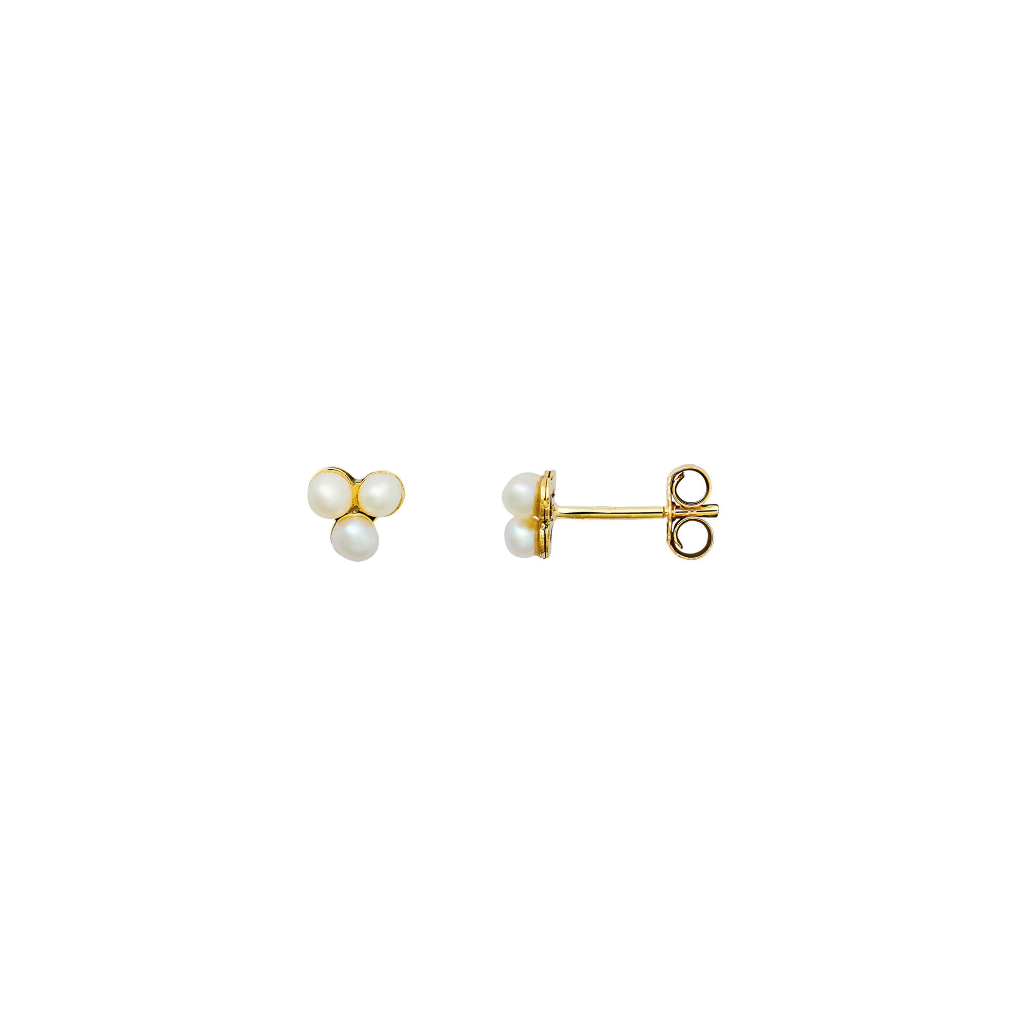xenox-fine-perlen-ohrringe-585-gelbgold-mit-drei-s-wasserperlen image 1