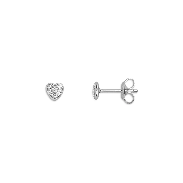 xenox-love-story-ohrringe-925-sterlingsilber-rhodiniert-herz-zirkonia image 1