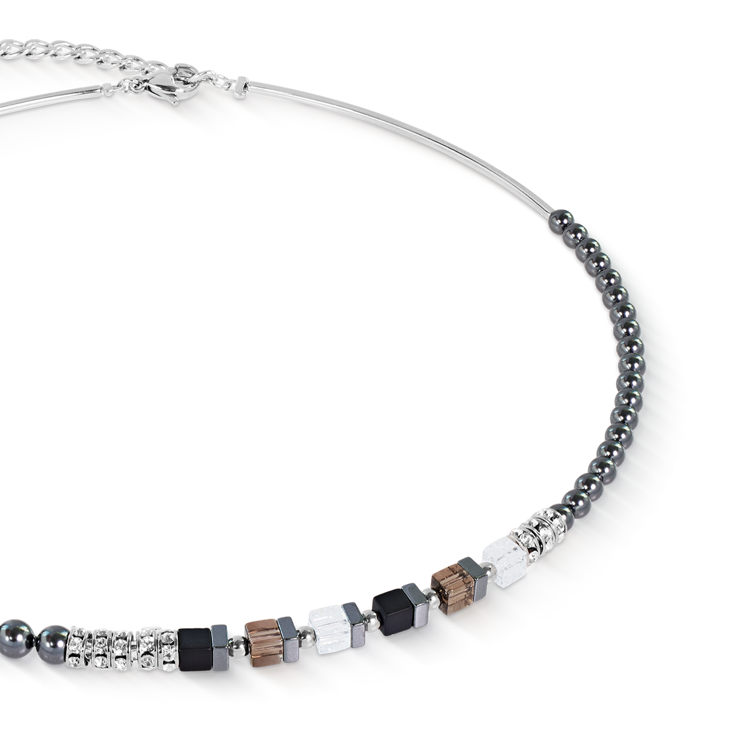 coeur-de-lion-halskette-precious-fusion-offset-grau-silber-42-cm-6-cm image 2