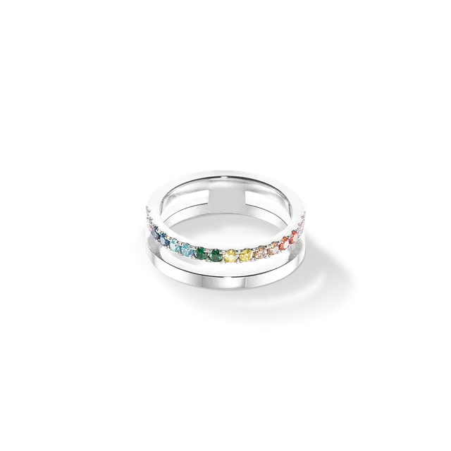 coeur-de-lion-eternal-unity-ring-silber-multicolor image 1