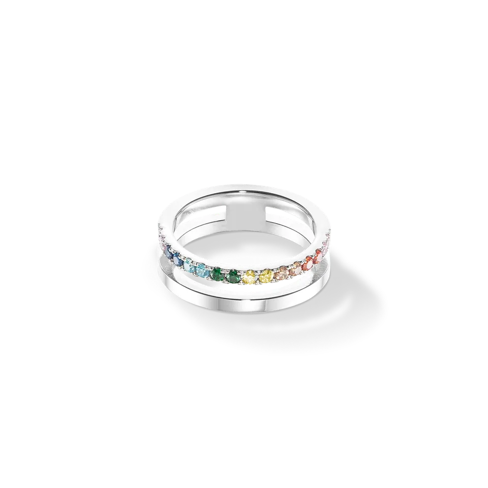 coeur-de-lion-eternal-unity-ring-silber-multicolor image 1