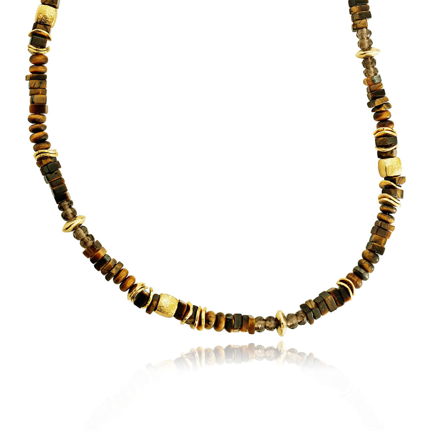 julie-julsen-loving-stones-kette-braun-tigerauge-rauchquarz-45-5-cm image 1