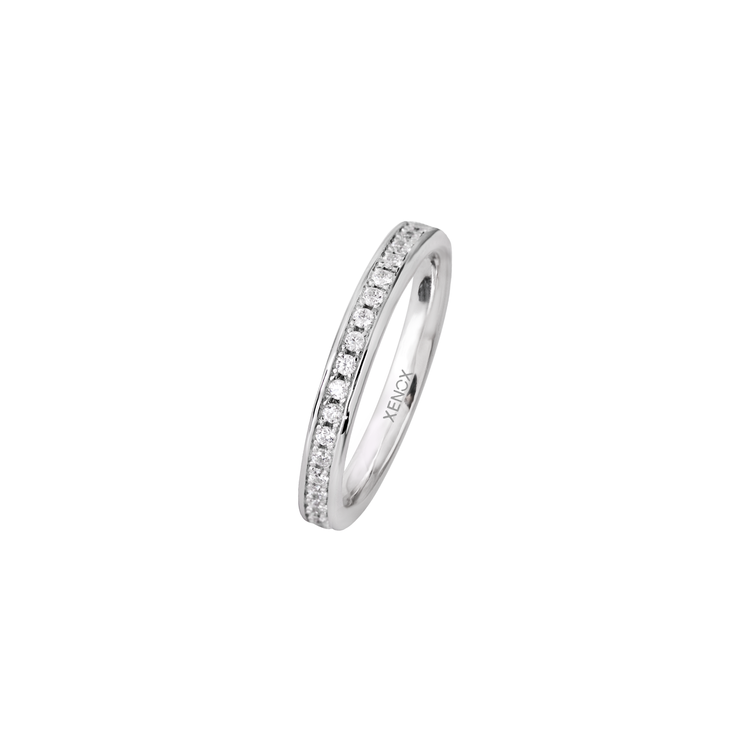 xenox-partnerring-925-sterlingsilber-rhodiniert-mit-zirkonia-steinen-xs9111 image 1