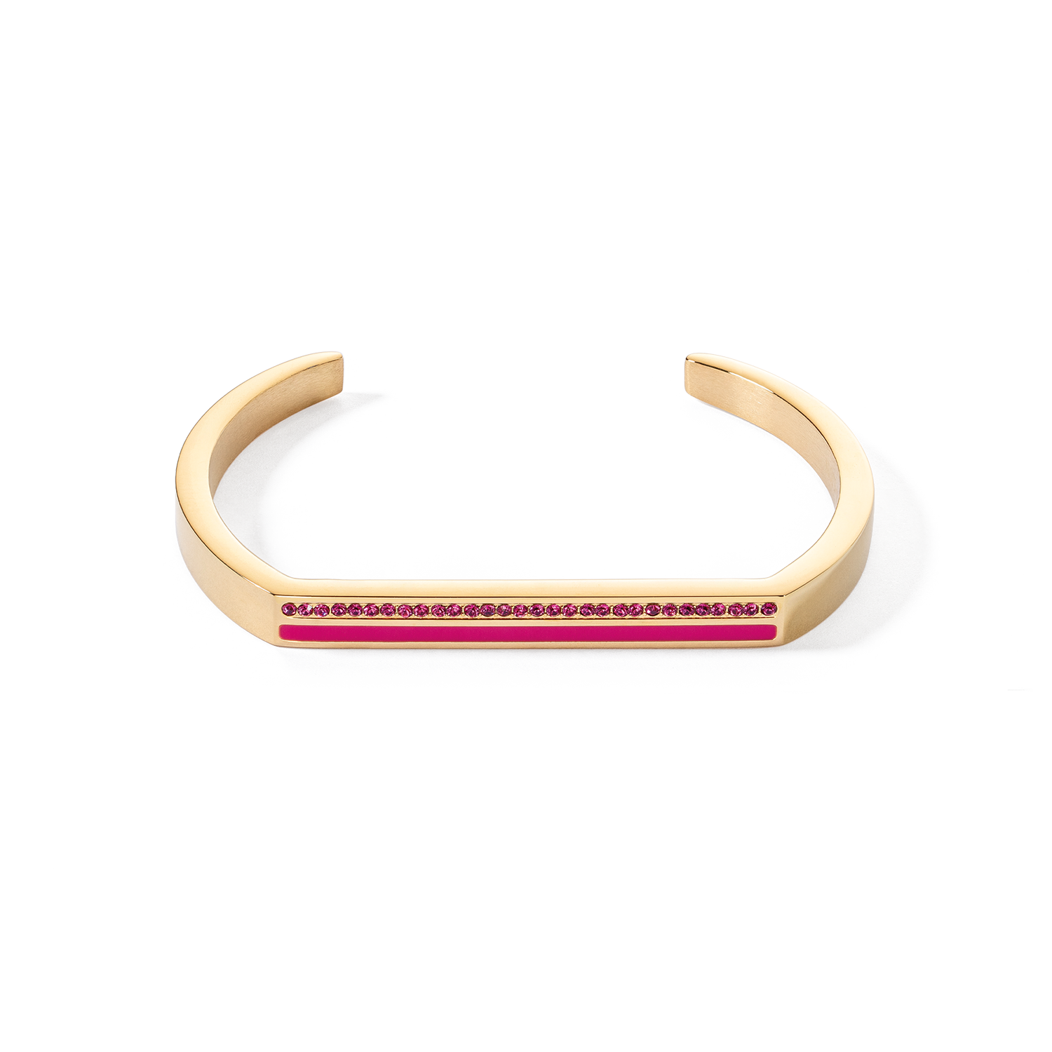 coeur-de-lion-armreif-cuff-square-stripes-gold-pink image 1