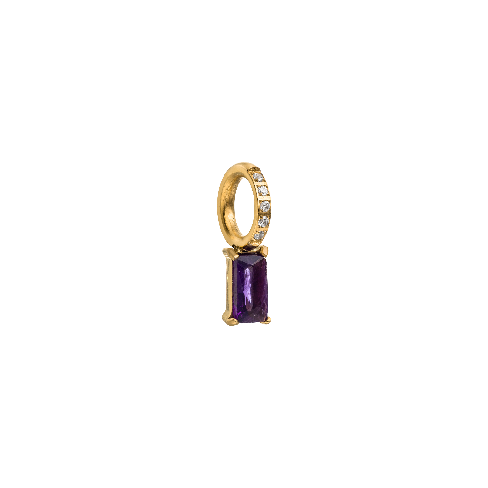 purelei-geburtsstein-februar-amethyst-charm-baguette-charm-in-gold image 1