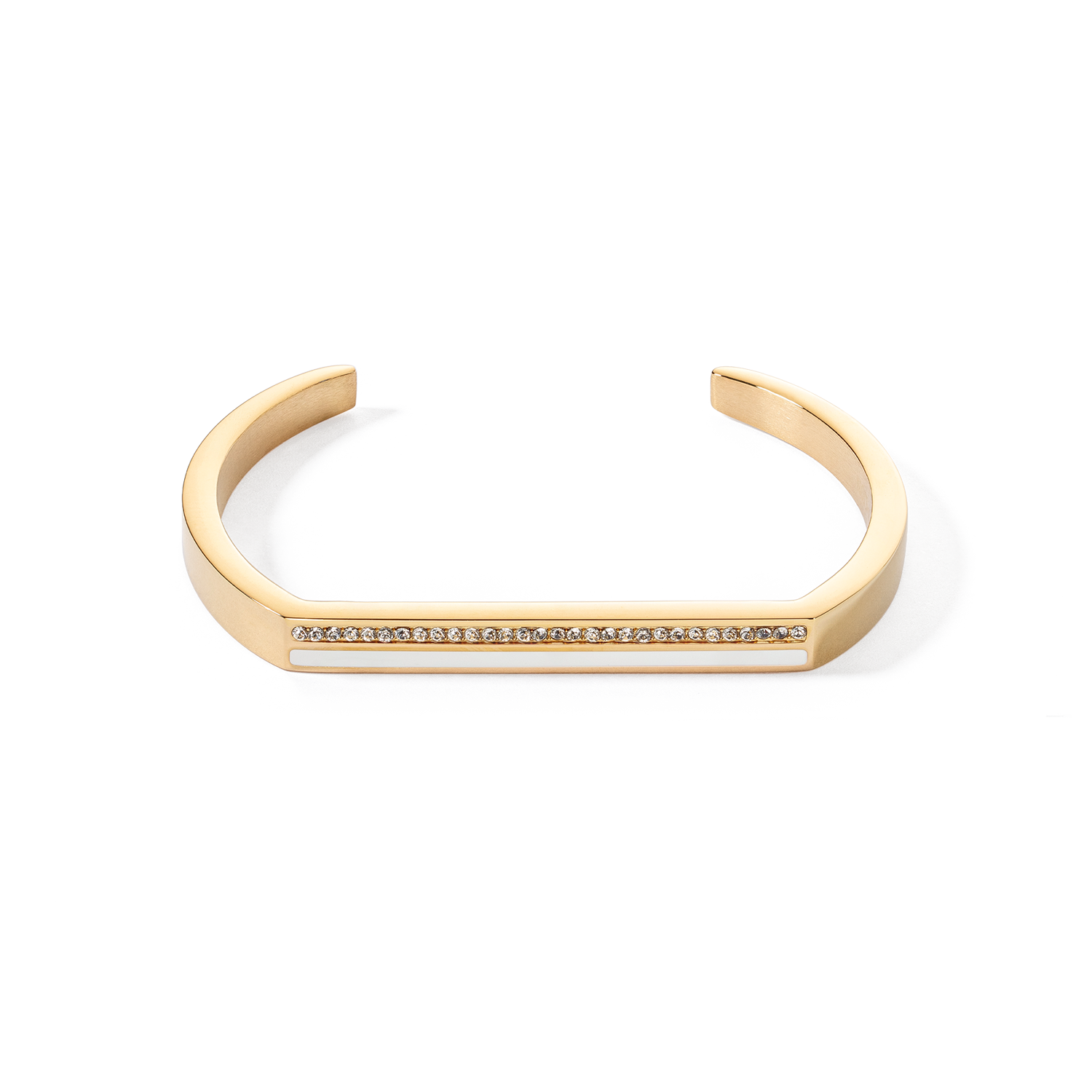 coeur-de-lion-armreif-cuff-square-stripes-gold-wei-brilliant-square image 1