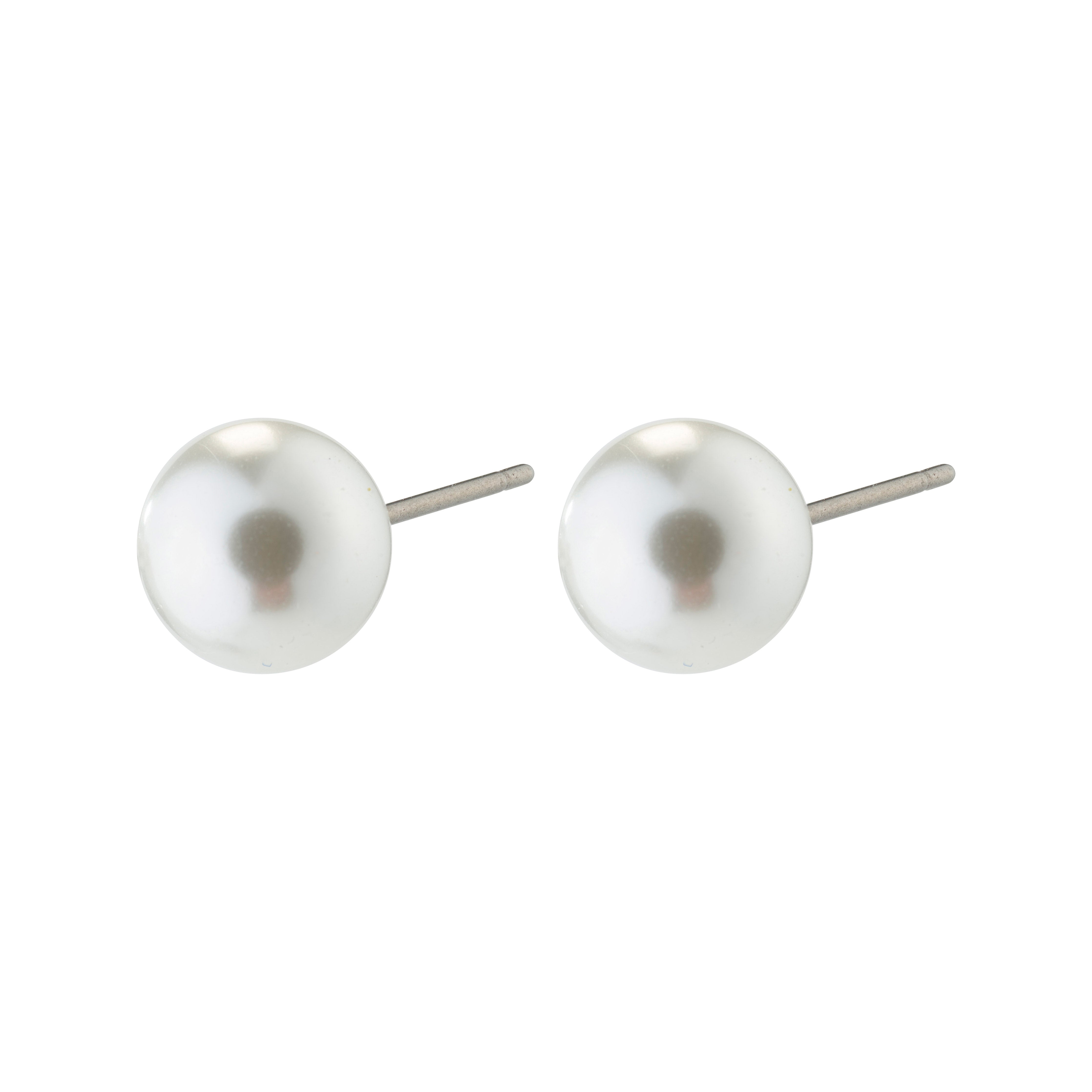 pilgrim-jorie-ohrstecker-versilbert-perle-muschelglas image 1