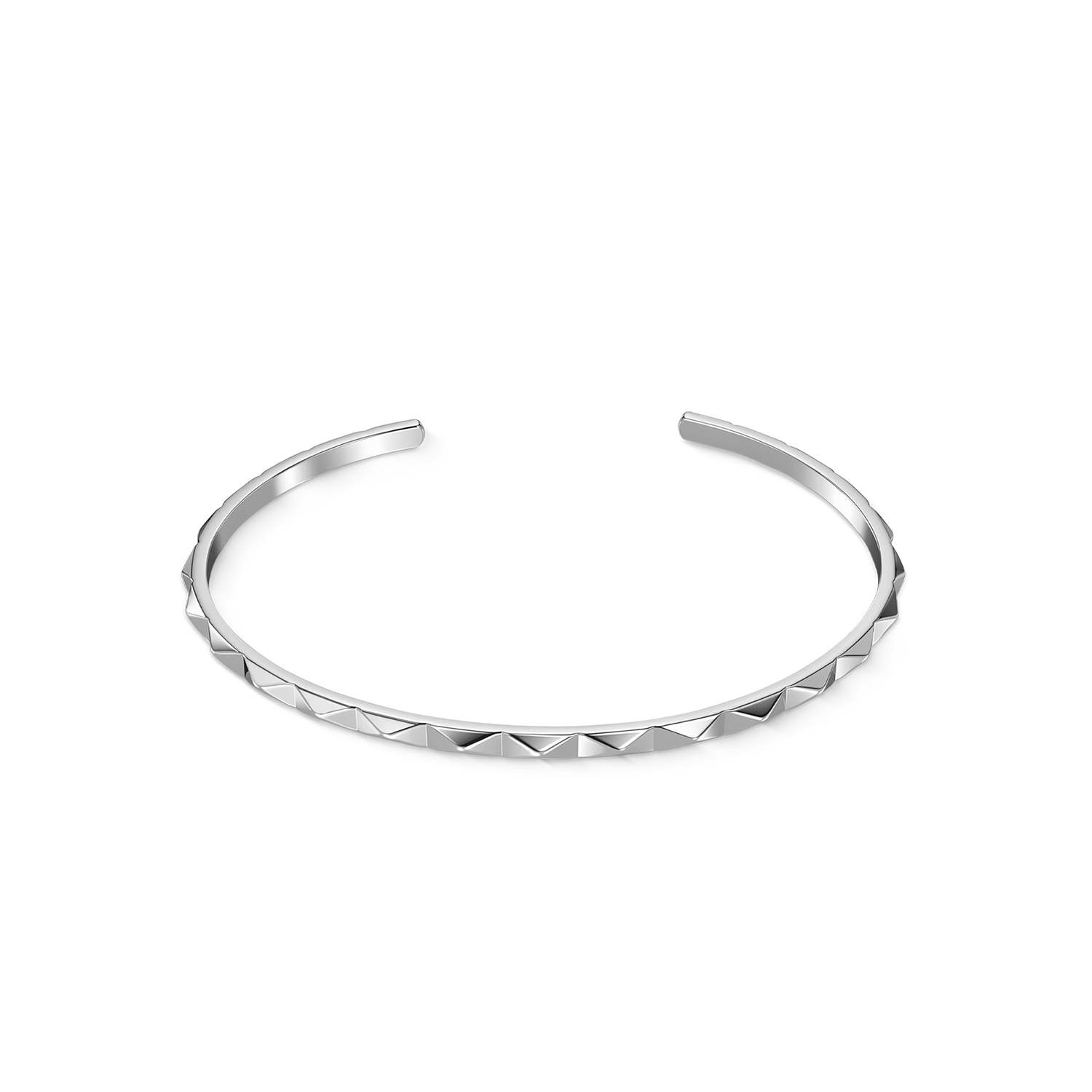 coeur-de-lion-spikes-offener-armreif-17-cm-silber-edelstahl image 1