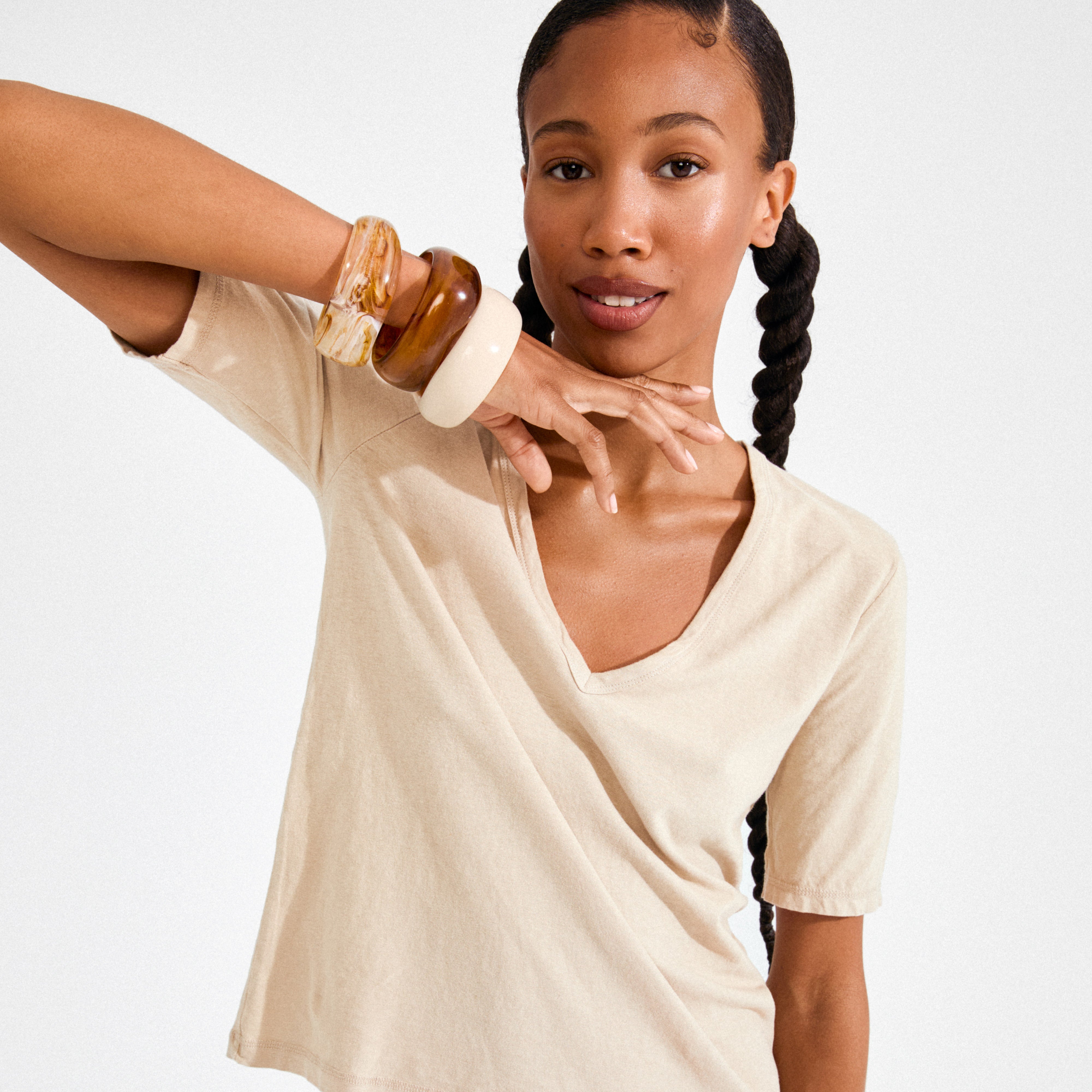 pilgrim-aase-maxi-armreif-cremewei-chunky-bangle image 6