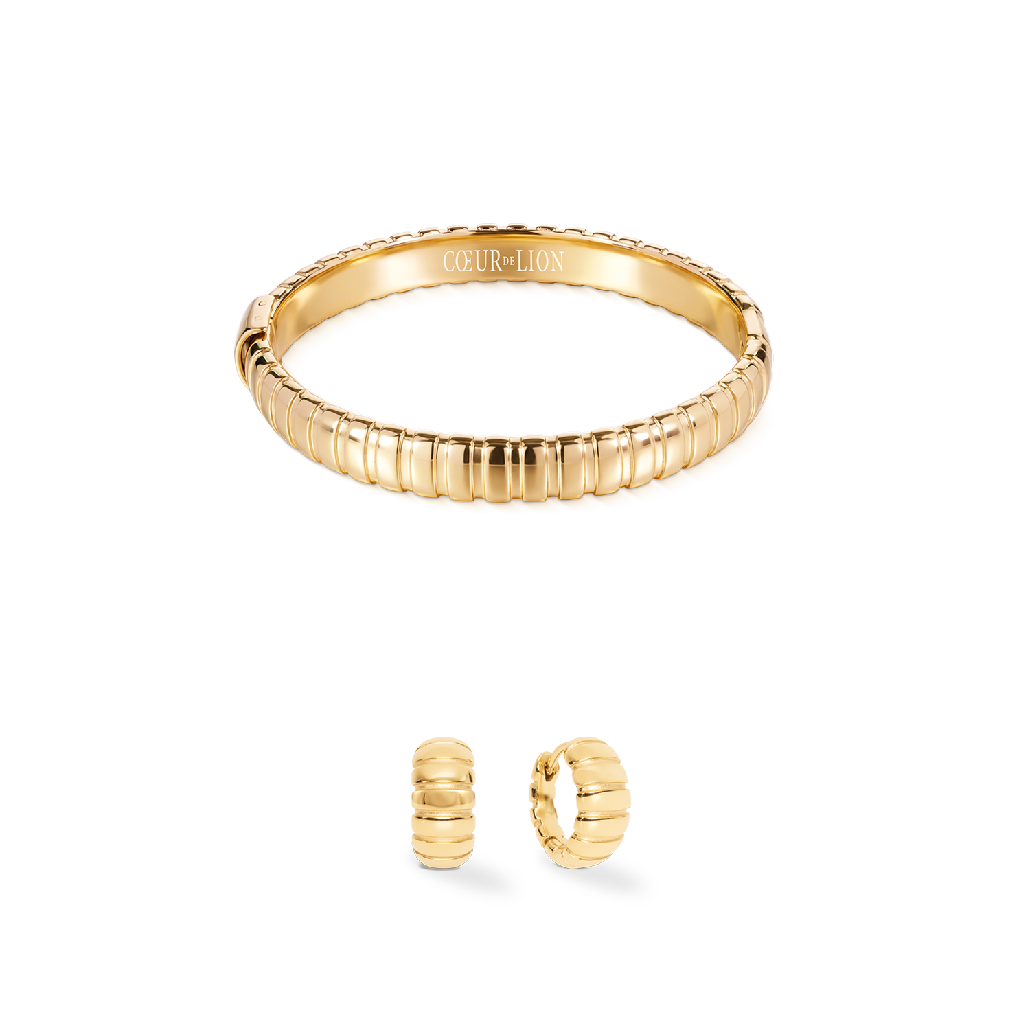 coeur-de-lion-structure-creolen-1-4-cm-gold image 3