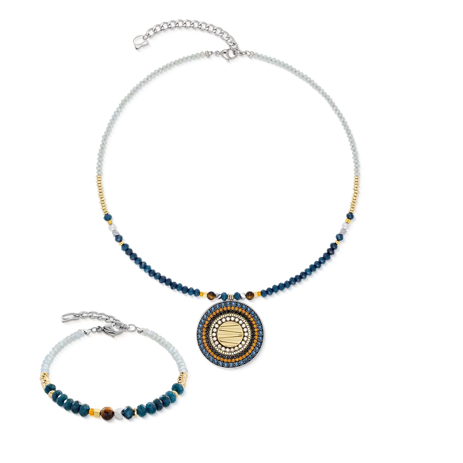 coeur-de-lion-halskette-amulett-modern-future-motion-bicolor-35-mm-42-cm-6-cm image 4