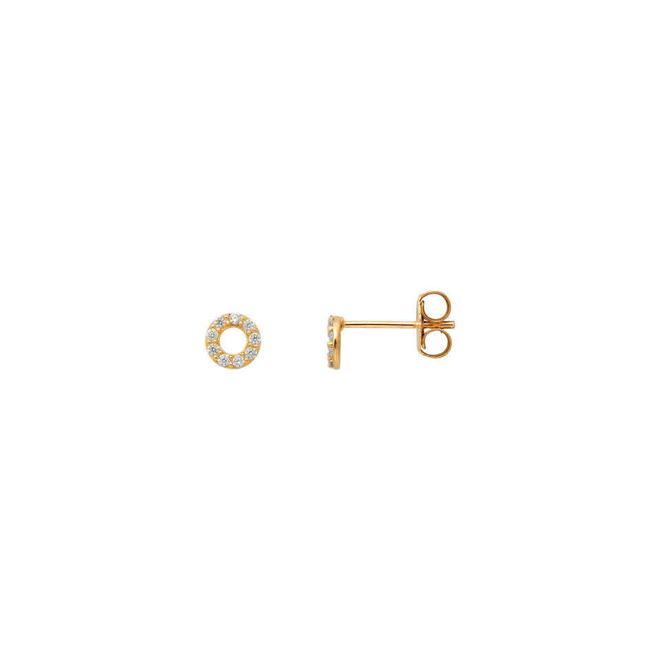 xenox-fine-circle-ohrringe-585-gelbgold-mit-zirkonia-kranz image 1