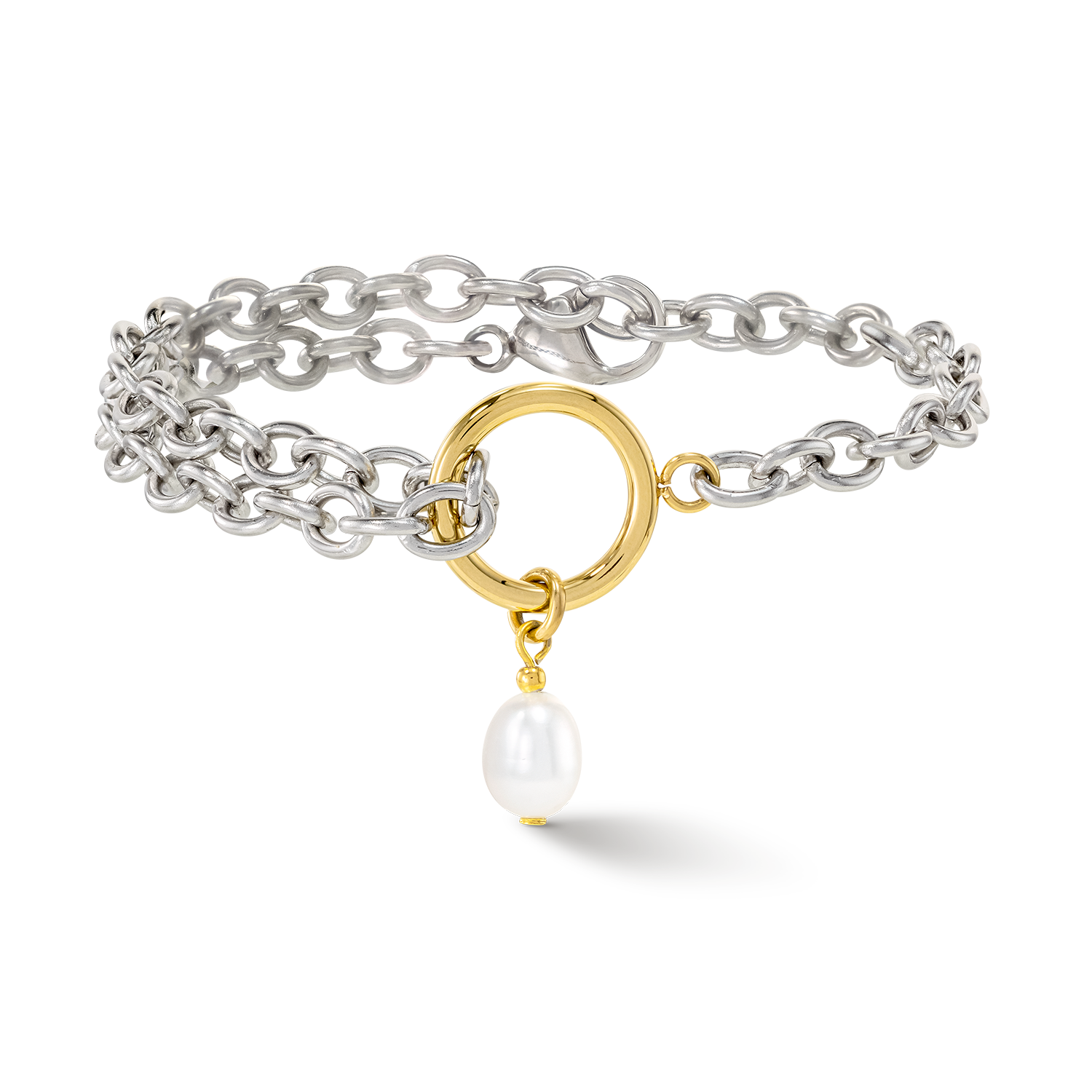 coeur-de-lion-armband-y-ovale-s-wasserperlen-mit-o-ring-bicolor image 1