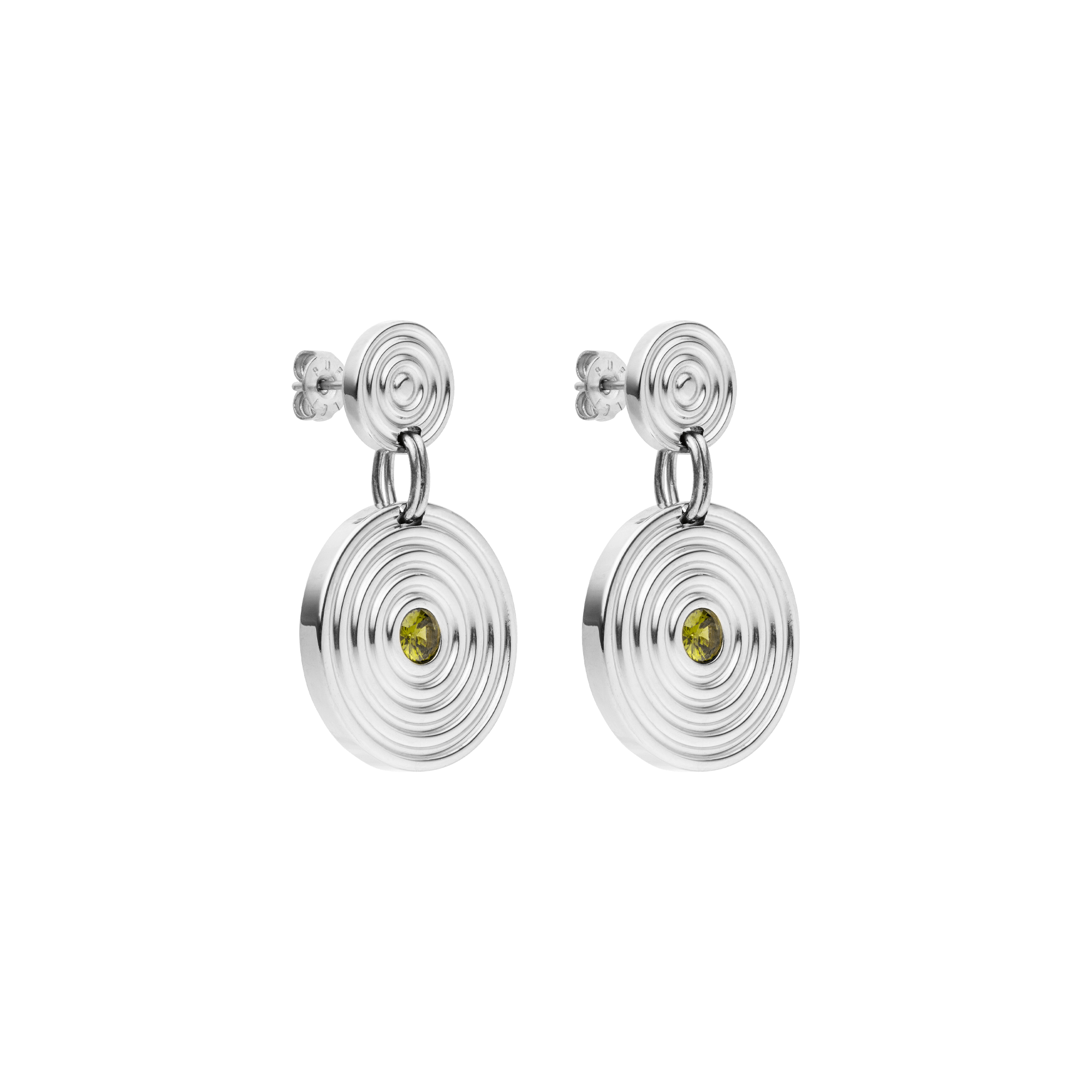 purelei-artistic-ohrringe-kreis-anh-nger-mit-gr-nem-zirkonia-31-mm image 3