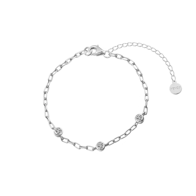 xenox-linked-armband-925-sterlingsilber-rhodiniert-mit-zirkonia image 1